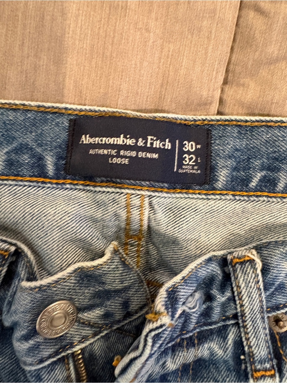 Abercrombie & Fitch Light Blue Relaxed Loose Denim Jeans